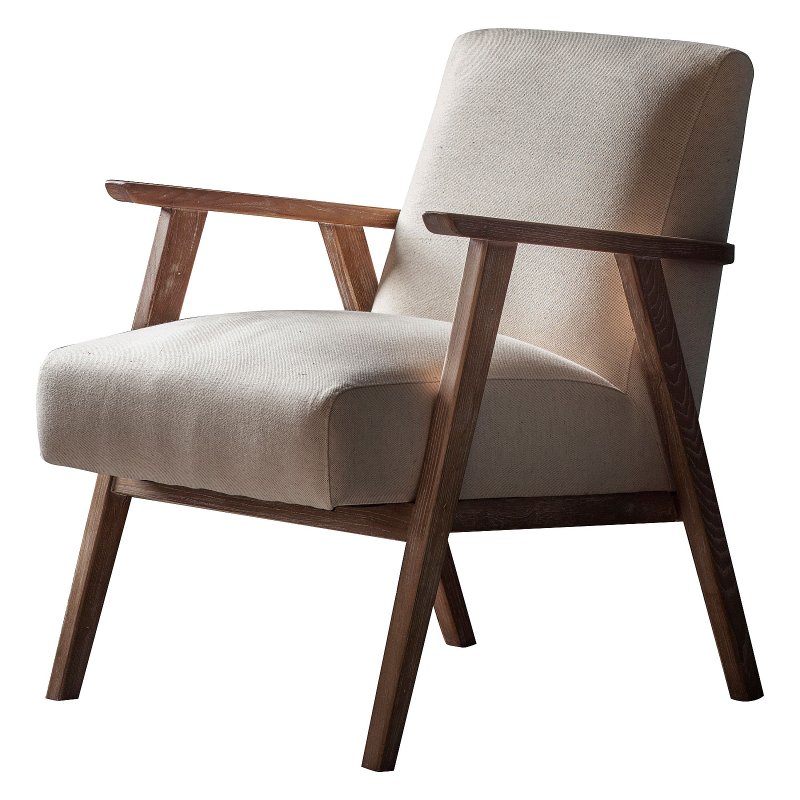 Webb House - Neyland Chair in Natural Linen